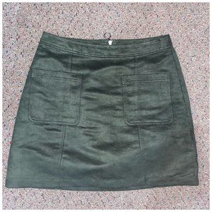Old Navy green suede skirt size 6